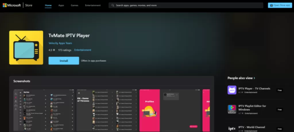 TvMate IPTV Player: El mejor reproductor IPTV para Windows