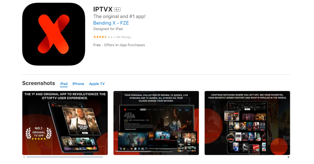 IPTVX
Las mejores aplicaciones IPTV para iPhone y iPad